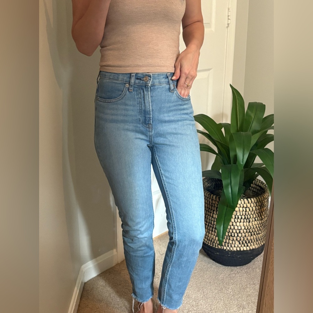 Everlane Classic Blue Ankle Women's Jeans - Frayed Edge